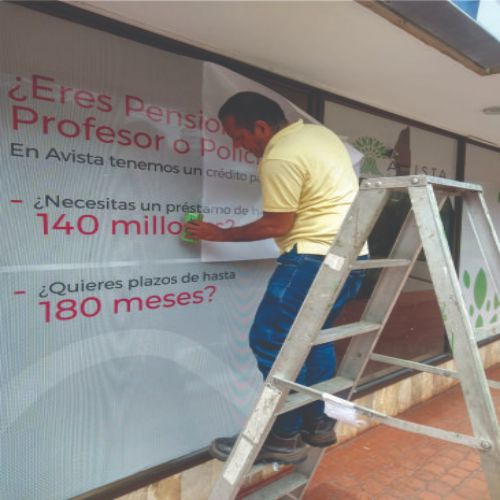 Vinilo microperforado en Cali